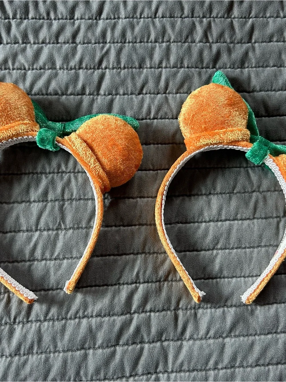 Plush Orange & Green Pumkin inspired Minnie ears